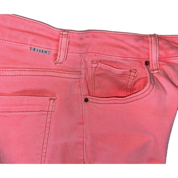 Freckled Poppy X RISEN LOS ANGELES Jeans Pants SZ 7 28X32 Pink Tummy Control - Picture 9 of 16